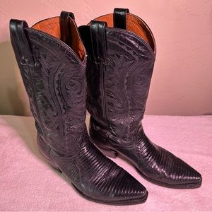Dan post lizard cowboy boots. Size 8 men’s. Black